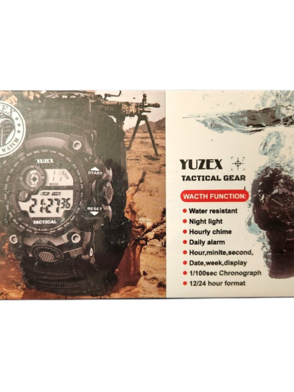 YUZEX Tactical Gear Paracord Survival Watch Multifunctional Black New in Box